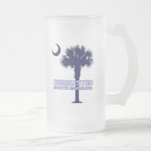 Sc-Palmetto & växande (Charleston) Frostat Ölglas