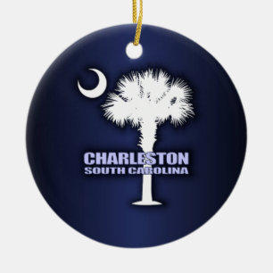 Sc-Palmetto & växande (Charleston) Julgransprydnad Keramik