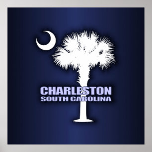 Sc-Palmetto & växande (Charleston) Poster