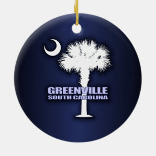 Sc-Palmetto & växande (Greenville) Julgransprydnad Keramik