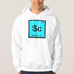 Sc - Santa Cruz City California Kemisymbol Sweatshirt Med Luva