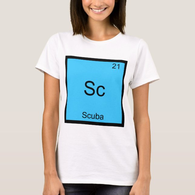 Sc - Scuba Rolig Kemitecken T-Shirt (Framsida)