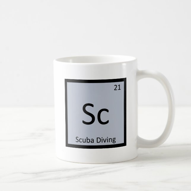 Sc - Scubadykning Sport Kemi Periodiska Systemet Kaffemugg (Höger)
