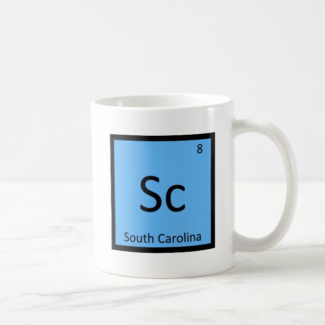 Sc - South Carolina State Chemistry Periodiska sys Kaffemugg (Höger)