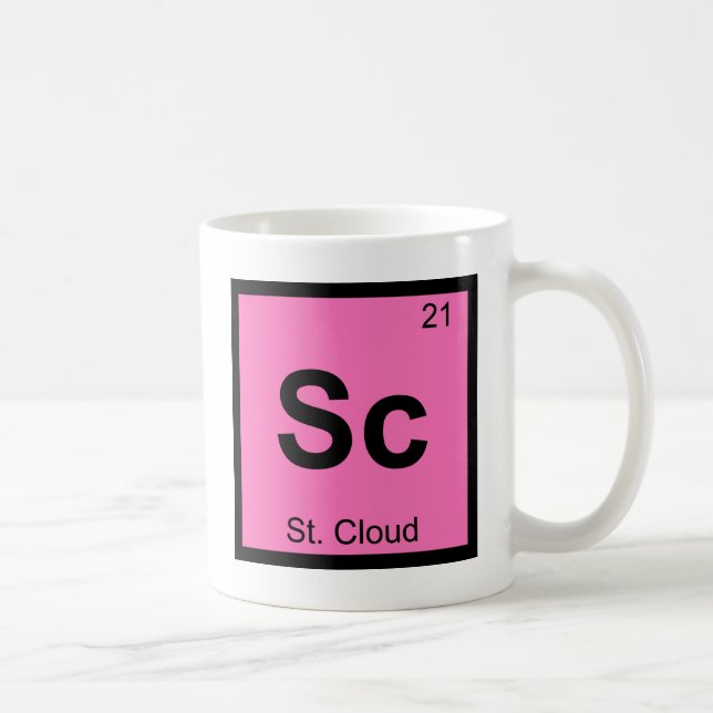 Sc - St. Cloud Minnesota Kemi Periodiska Systemet Kaffemugg (Höger)