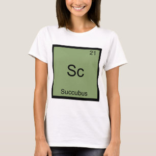 Sc - Succubus Rolig T-Shirt med Kemiskt Elementsym