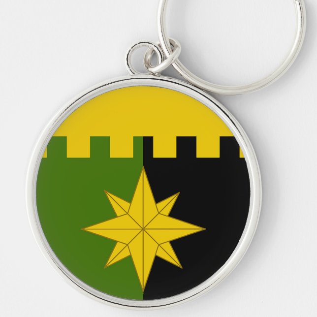 SCA Brendoken Keychain Rund Silverfärgad Nyckelring (Framsidan)