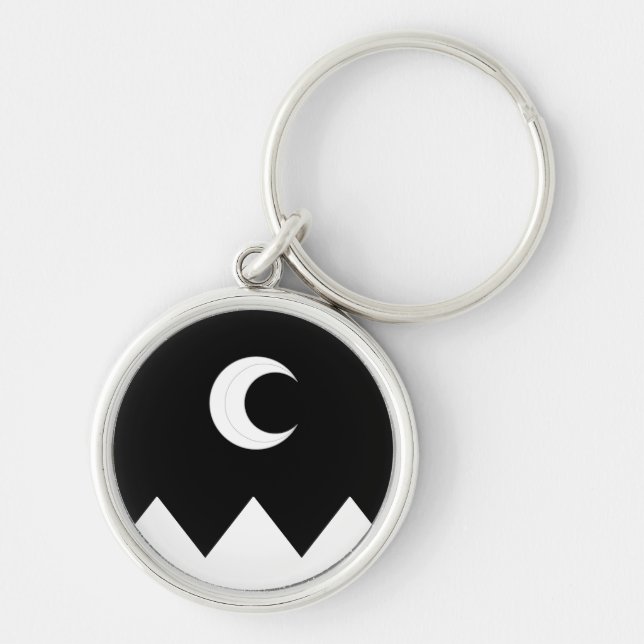 SCA Bright Backe Keychain Rund Silverfärgad Nyckelring (Framsidan)