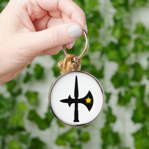 SCA Bryn Gwlad Keychain Rund Silverfärgad Nyckelring