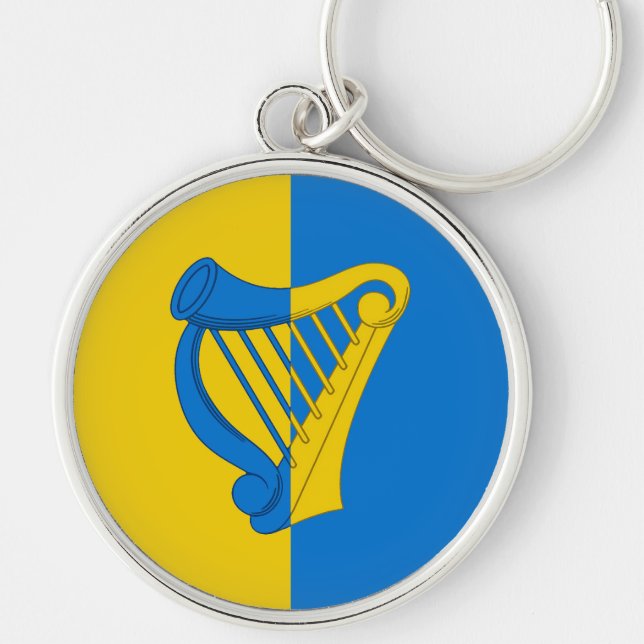SCA Caer Galen Keychain Rund Silverfärgad Nyckelring (Framsidan)