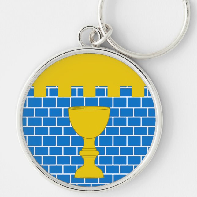 SCA Citadel från Södra Pass Keychain Rund Silverfärgad Nyckelring (Framsidan)