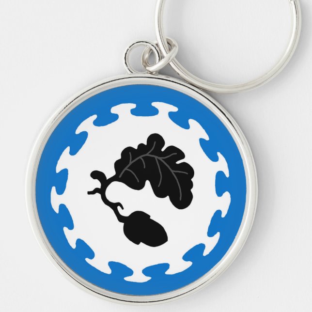 SCA Darach Keychain Rund Silverfärgad Nyckelring (Framsidan)