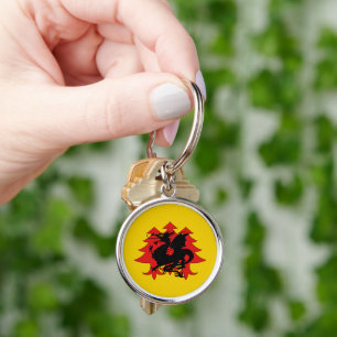 SCA Drachenwald Keychain Rund Silverfärgad Nyckelring