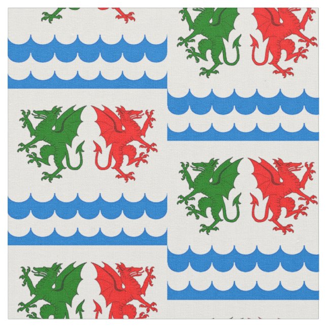 SCA Dragons Bay Populace Badge Fabric Tyg (Närbild)