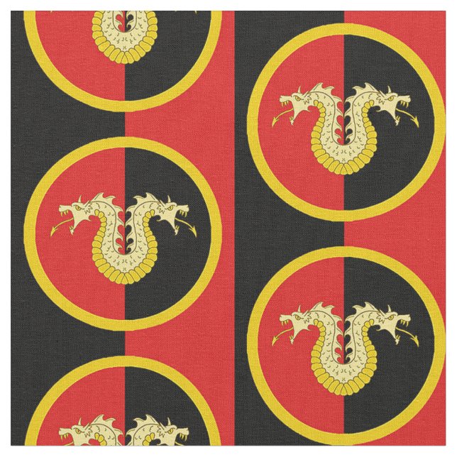 SCA Dragon's Laire Populace Badge Tyg (Närbild)