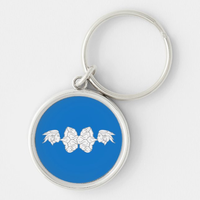 SCA Elvegast Round, Small (1,44 tum) Keychain Rund Silverfärgad Nyckelring (Framsidan)