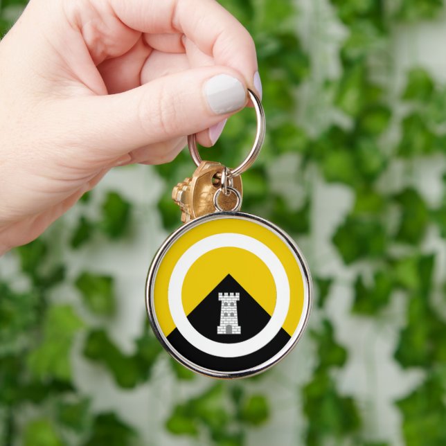 SCA Endewearde Keychain Rund Silverfärgad Nyckelring (Hand)