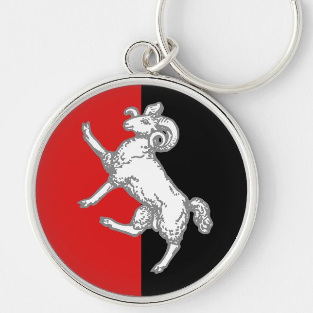 SCA Gleann Abhann Keychain Rund Silverfärgad Nyckelring (Framsidan)