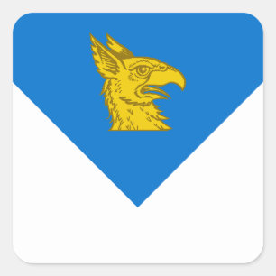 SCA Gryphon's Lair Populace märke fyrkantig dekal