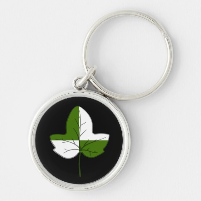 SCA Ivyeinrust Keychain Rund Silverfärgad Nyckelring (Framsidan)