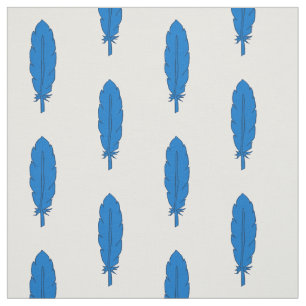 SCA Klan Blue Feather Fabric Tyg