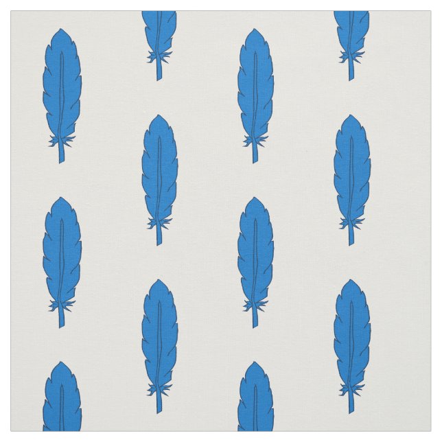 SCA Klan Blue Feather Fabric Tyg (Provkarta)