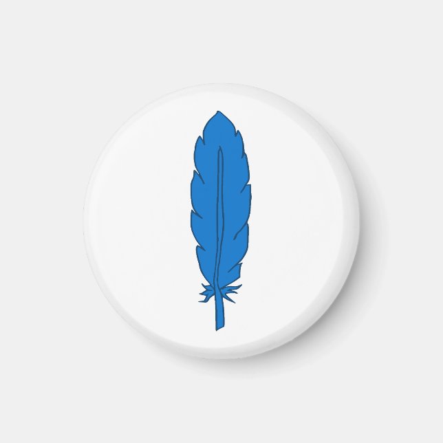 SCA Klan Blue Feather Magnet (Framsidan)