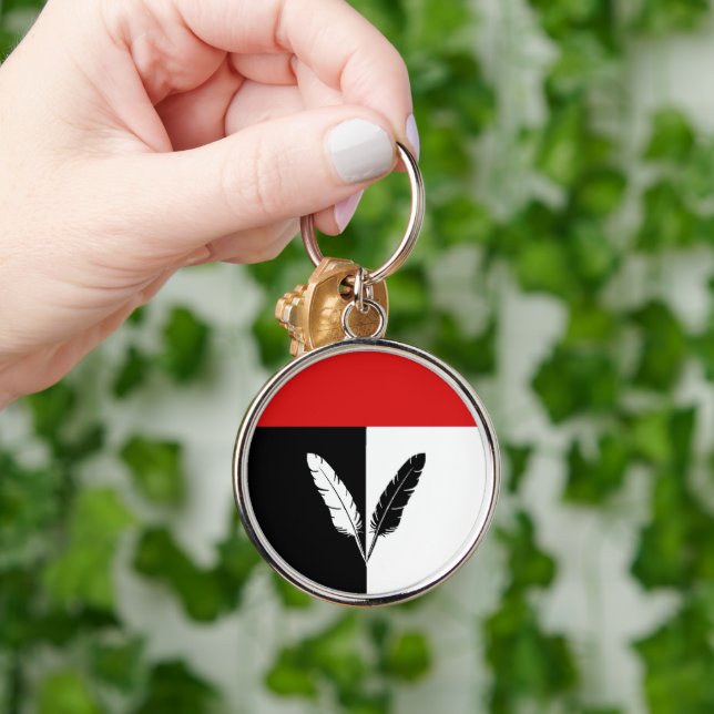 SCA-kronisk nyckelkedja Rund Silverfärgad Nyckelring (Hand)