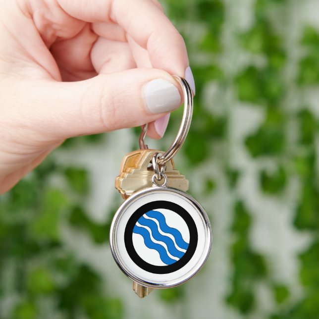 SCA Lyndhaven Round, Small (1,44 tum) Keychain Rund Silverfärgad Nyckelring (Hand)