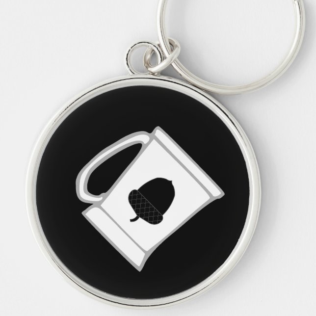 SCA Mugmort Keychain Rund Silverfärgad Nyckelring (Framsidan)