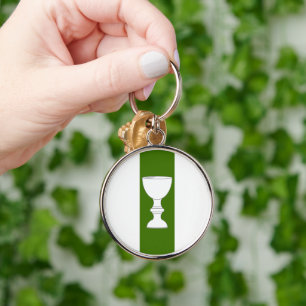 SCA Myrgenfeld Keychain Rund Silverfärgad Nyckelring