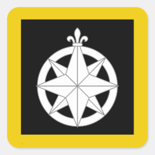 SCA Northsköld Populace Badge Sticker Fyrkantigt Klistermärke
