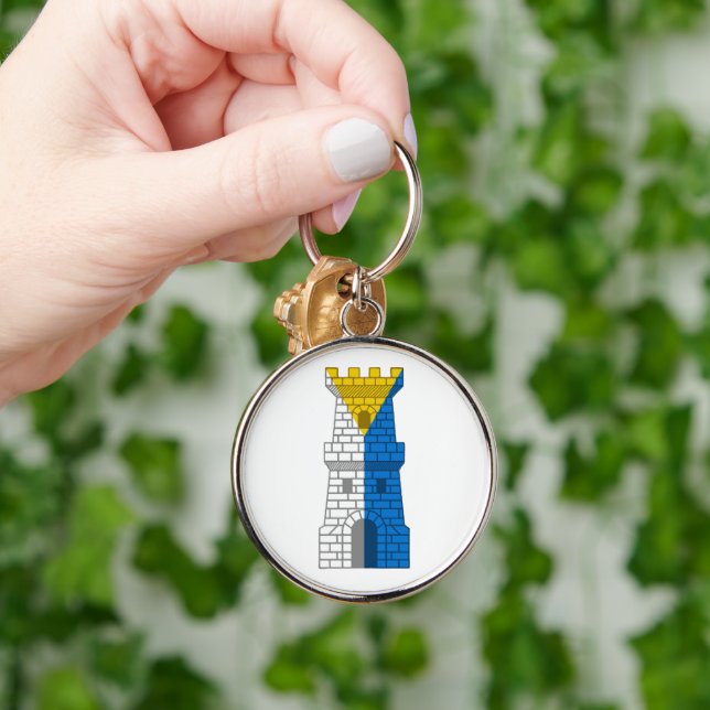 SCA-nyckelkedja för avfallsbevarande Rund Silverfärgad Nyckelring (Hand)