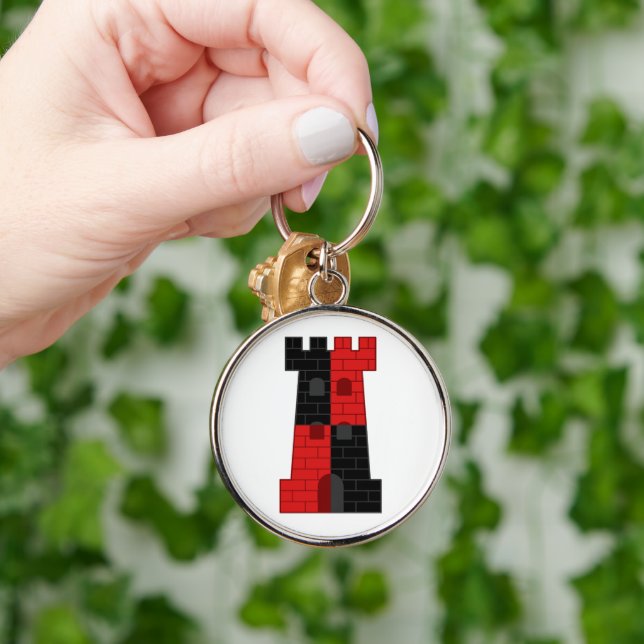 SCA-nyckelkedjan Torn Lonely Rund Silverfärgad Nyckelring (Hand)