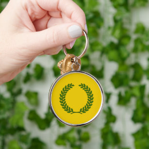 SCA-ordning för Laurel Keychain Rund Silverfärgad Nyckelring
