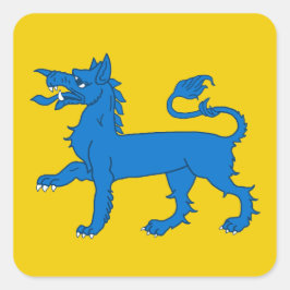 SCA Öster Kingdom Populace Badge Sticker Fyrkantigt Klistermärke