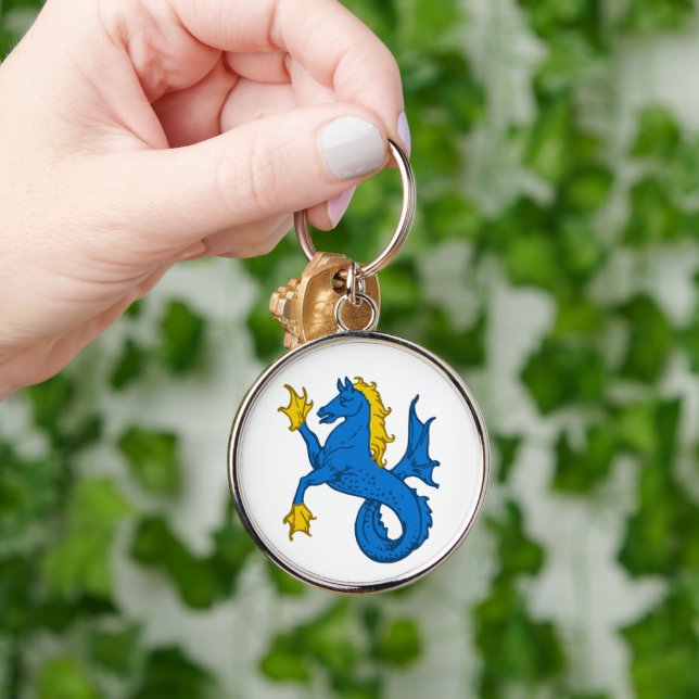 SCA Østgarðr Keychain Rund Silverfärgad Nyckelring (Hand)