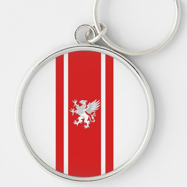SCA Politarchopolis Keychain Rund Silverfärgad Nyckelring (Framsidan)