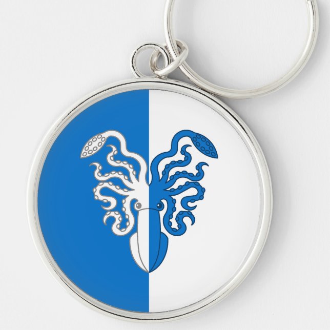 SCA Ruantallan Keychain Rund Silverfärgad Nyckelring (Framsidan)