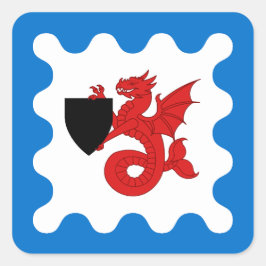 SCA Seashire Populace Badge Square-etikett Fyrkantigt Klistermärke