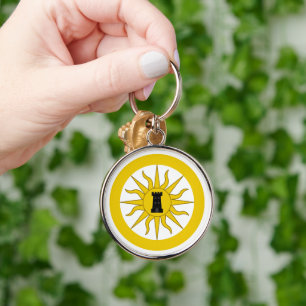 SCA Sol Haven Keychain Rund Silverfärgad Nyckelring