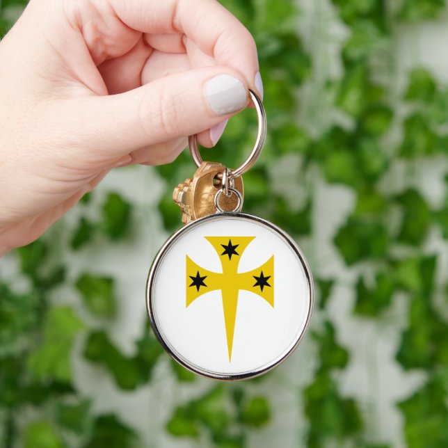 SCA Stegby Keychain Rund Silverfärgad Nyckelring (Hand)