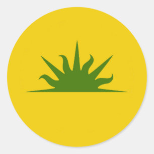 SCA Väster Kingdom Populace Badge Classic Round St Runt Klistermärke