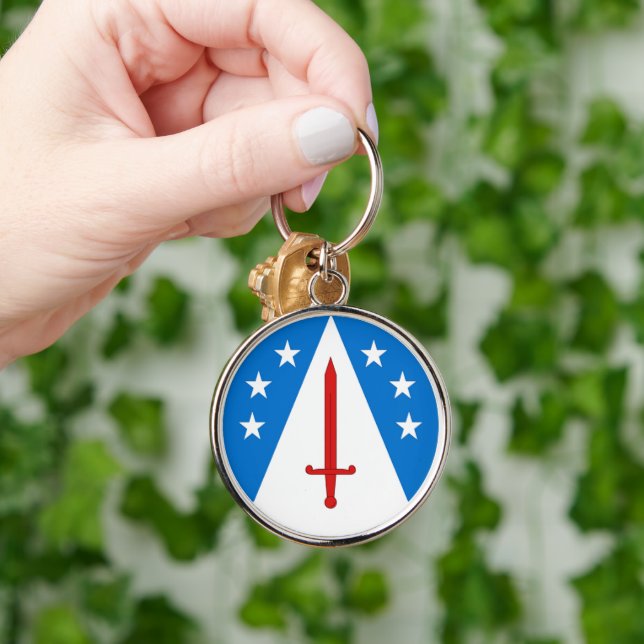 SCA White Mountain Keychain Rund Silverfärgad Nyckelring (Hand)