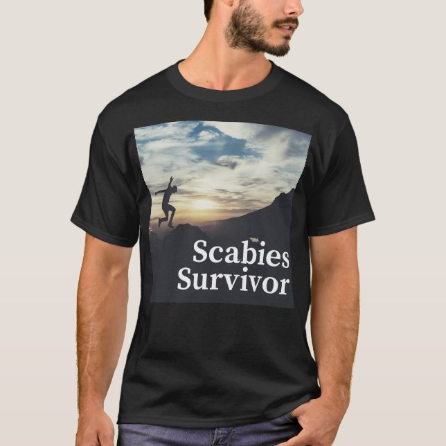 Scabies Survivor T Shirt (Framsida)