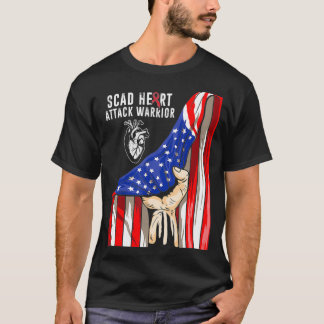 SCAD Heart Attack Survivor Art US Warrior Awarenes T Shirt