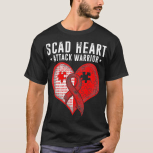 SCAD Heart Attack Survivor Fighting Warrior Awaren T Shirt
