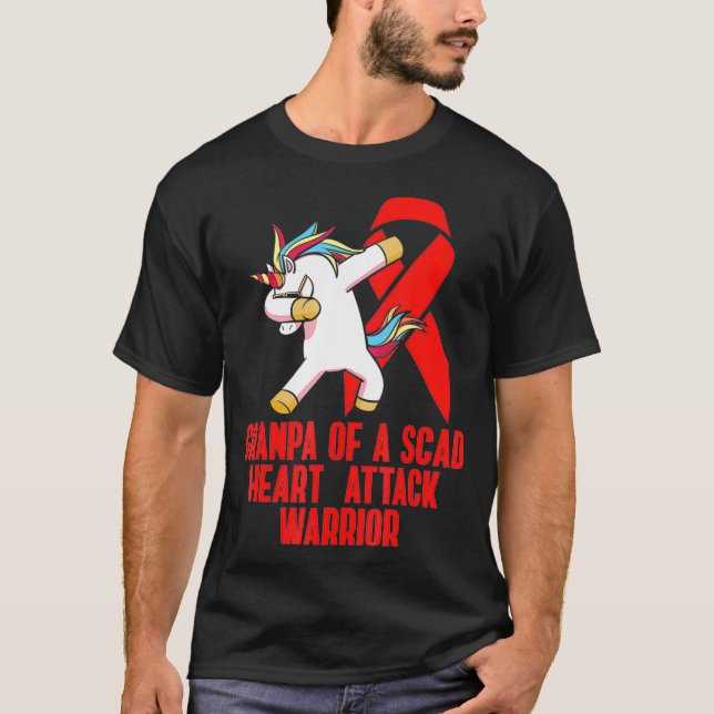 SCAD Heart Attack Survivor Prevent US Warrior Awar T Shirt (Framsida)