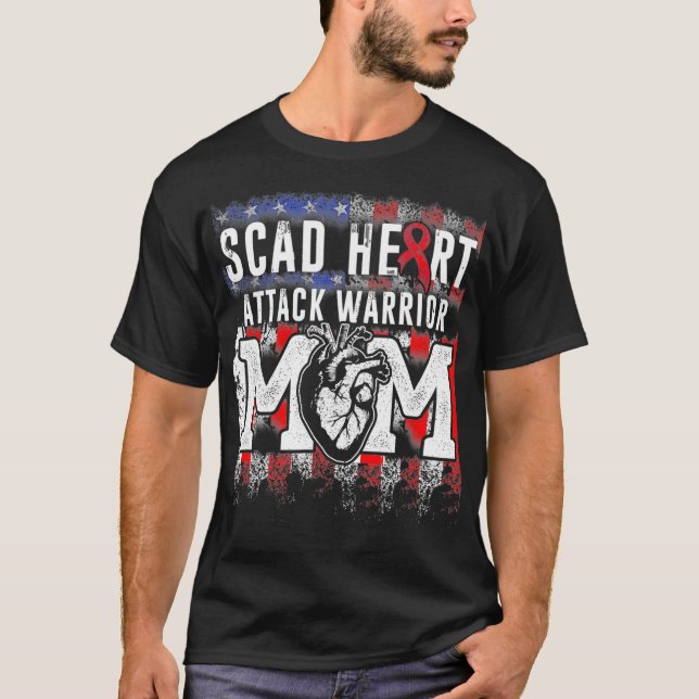 SCAD Heart Attack Survivor Strength Warrior Awaren T Shirt (Framsida)