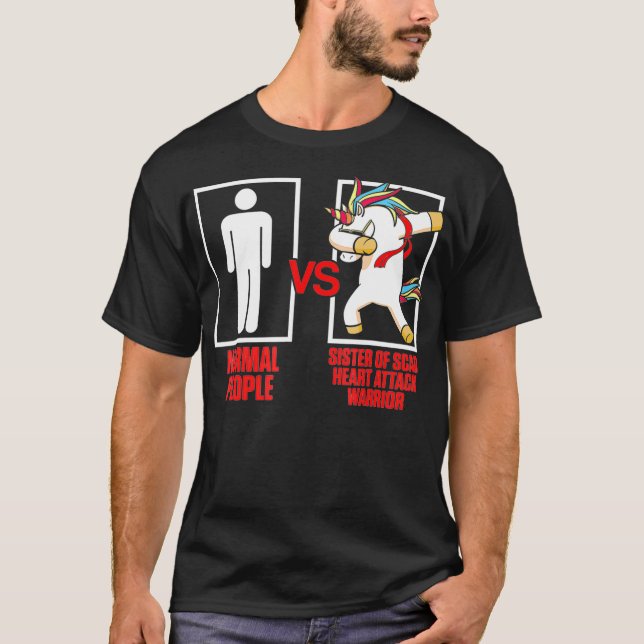 SCAD Heart Attack Survivor Survive Warrior Awarene T Shirt (Framsida)